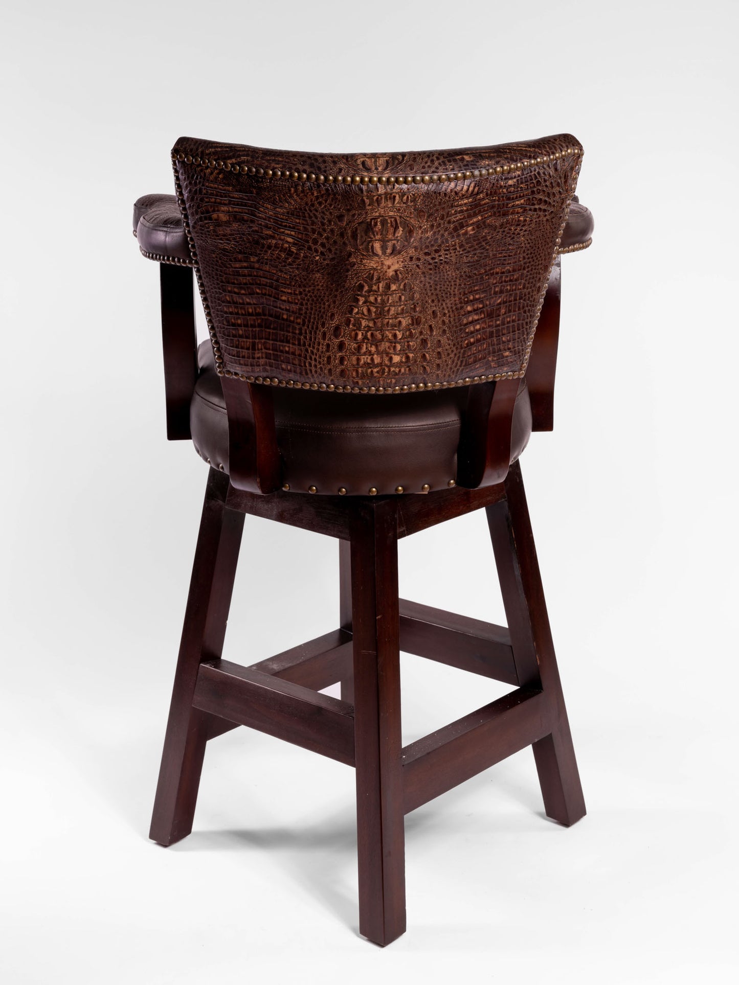 Trophy Barstool- Brown Croc Yolk