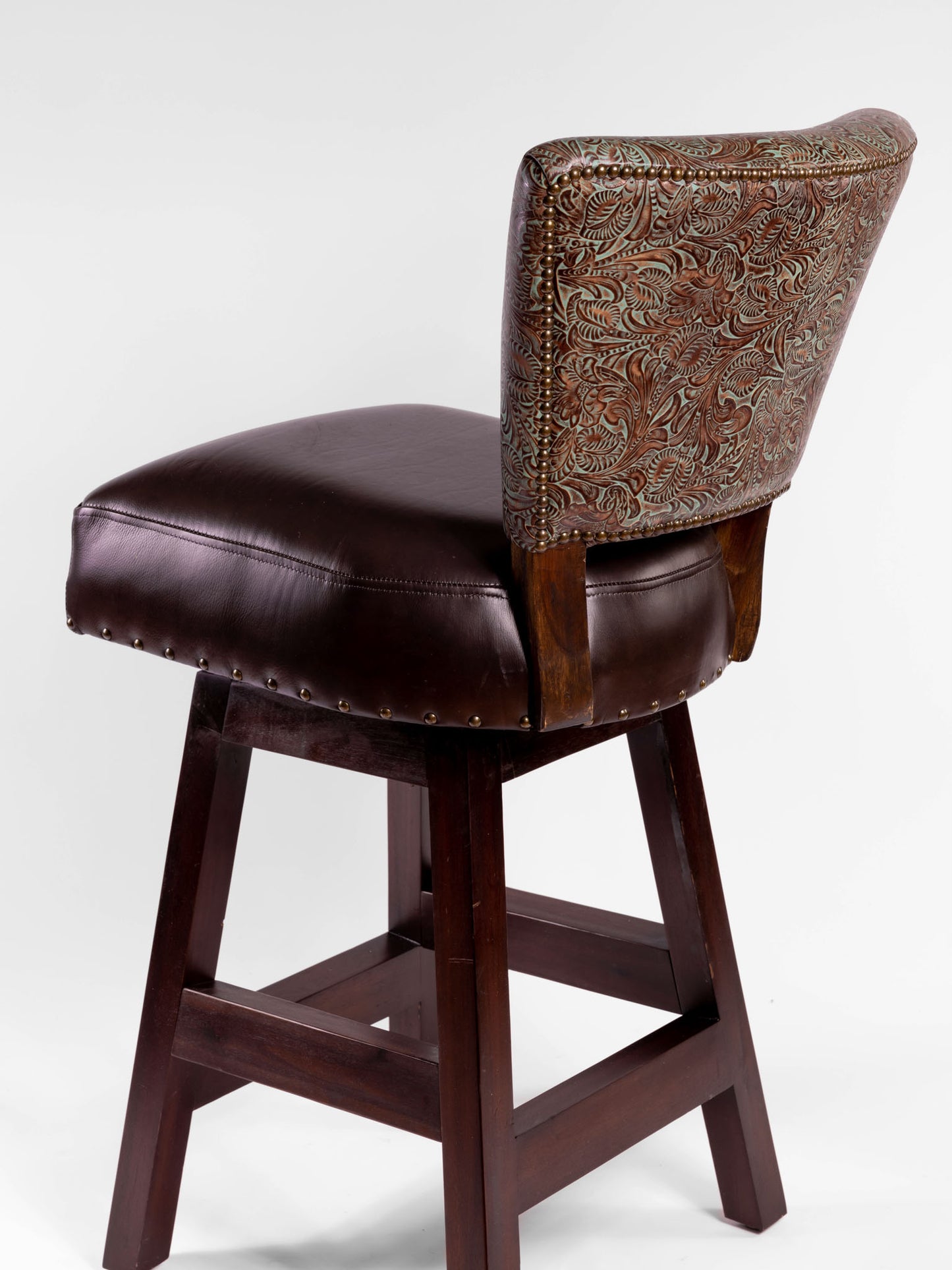 Bronze Barstool- Turquoise