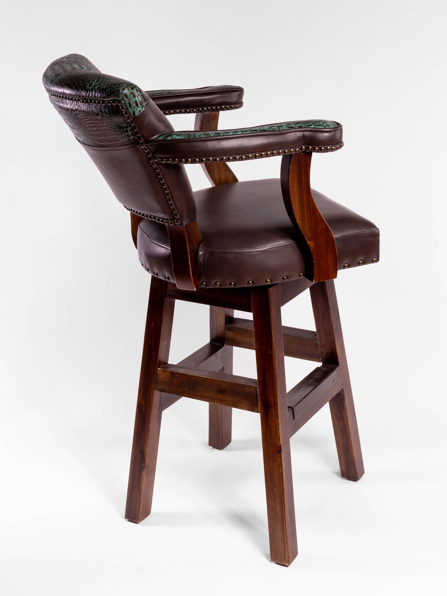 Trophy Barstool- Turquoise Croc Yolk