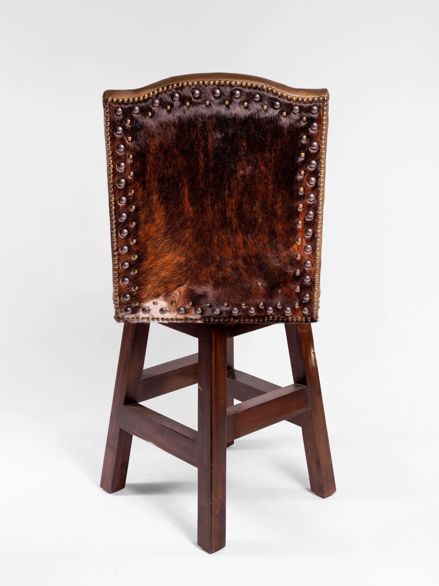 Kennedy Barstool- White Croc & Hide Back