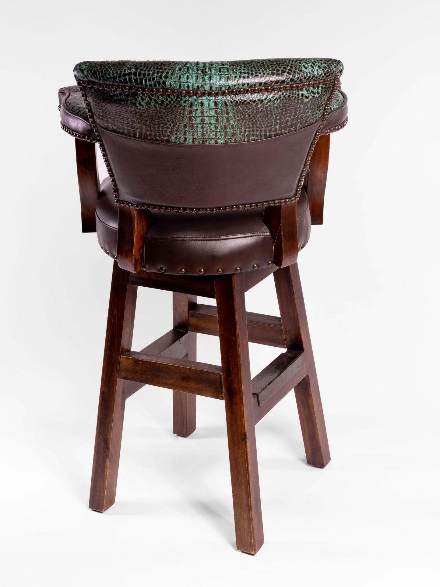 Trophy Barstool- Turquoise Croc Yolk