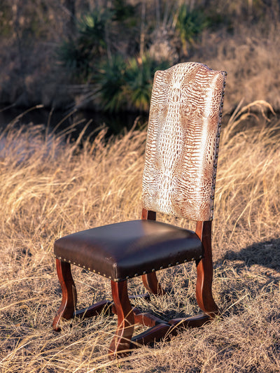 Grace Dining Chair - White Croc
