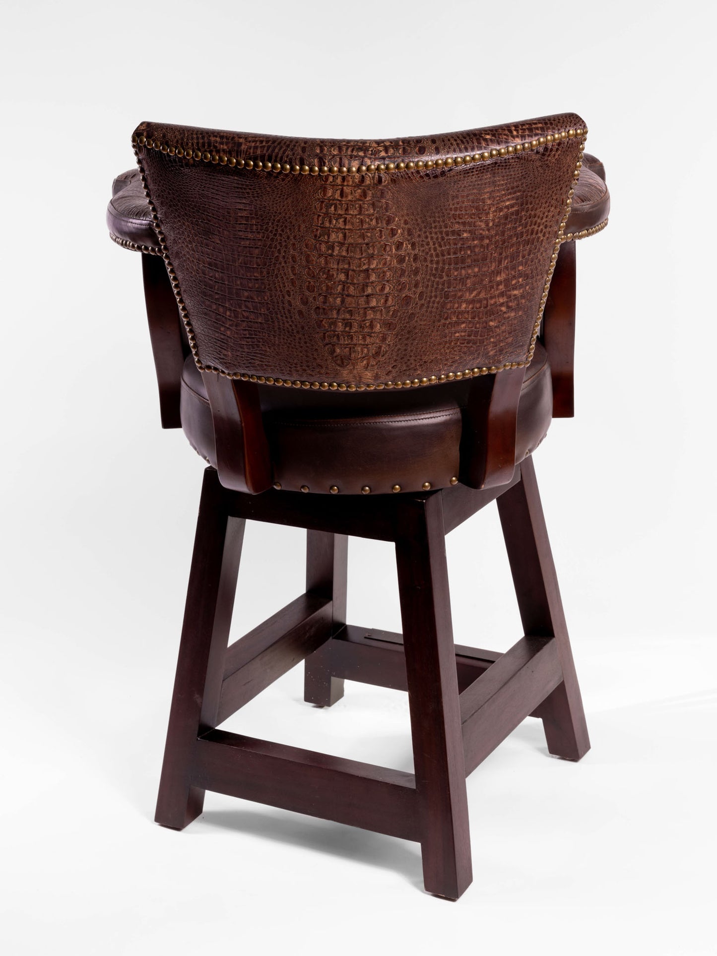 Trophy Barstool- Brown Croc Yolk