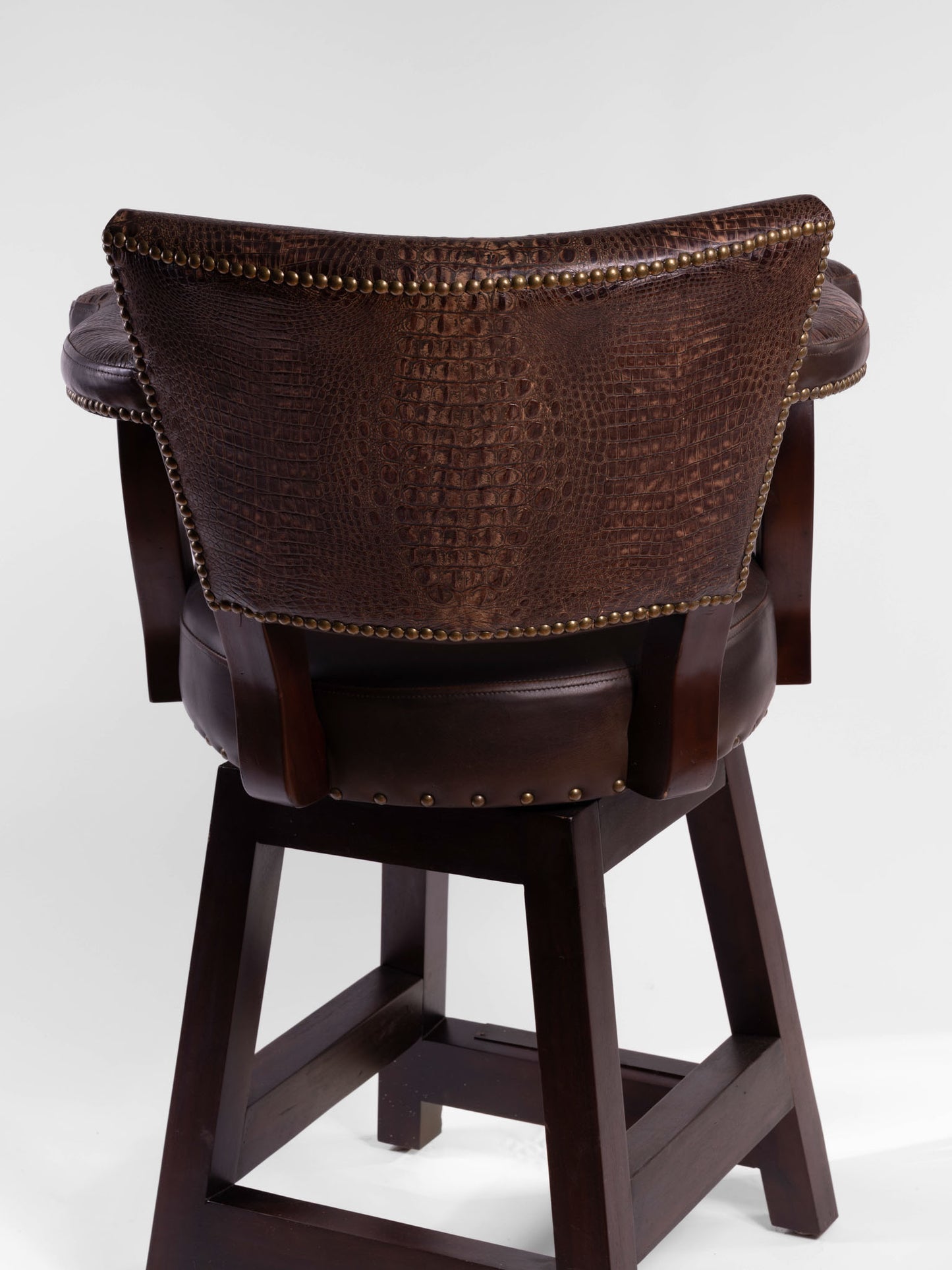 Trophy Barstool- Brown Croc Yolk