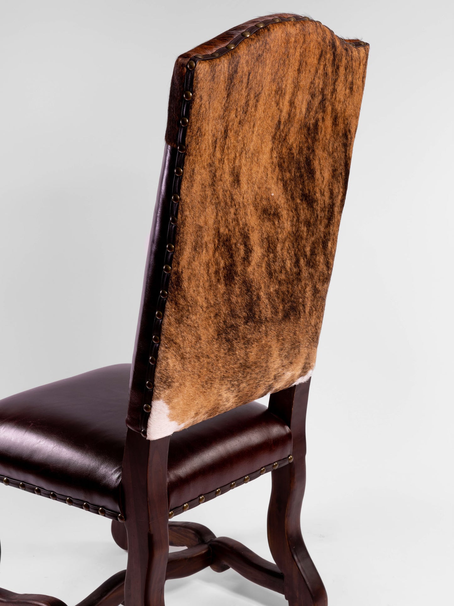 Grace Dining Chair - Brown Hide Yolk & Hide Back