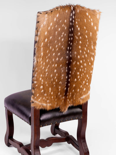 Grace Dining Chair - Brown Croc Front & Axis Deer Hide Back