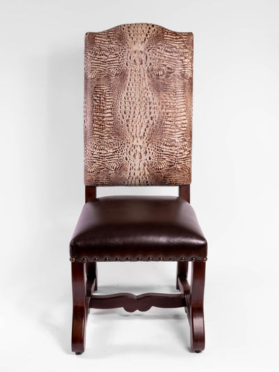 Grace Dining Chair - White Croc