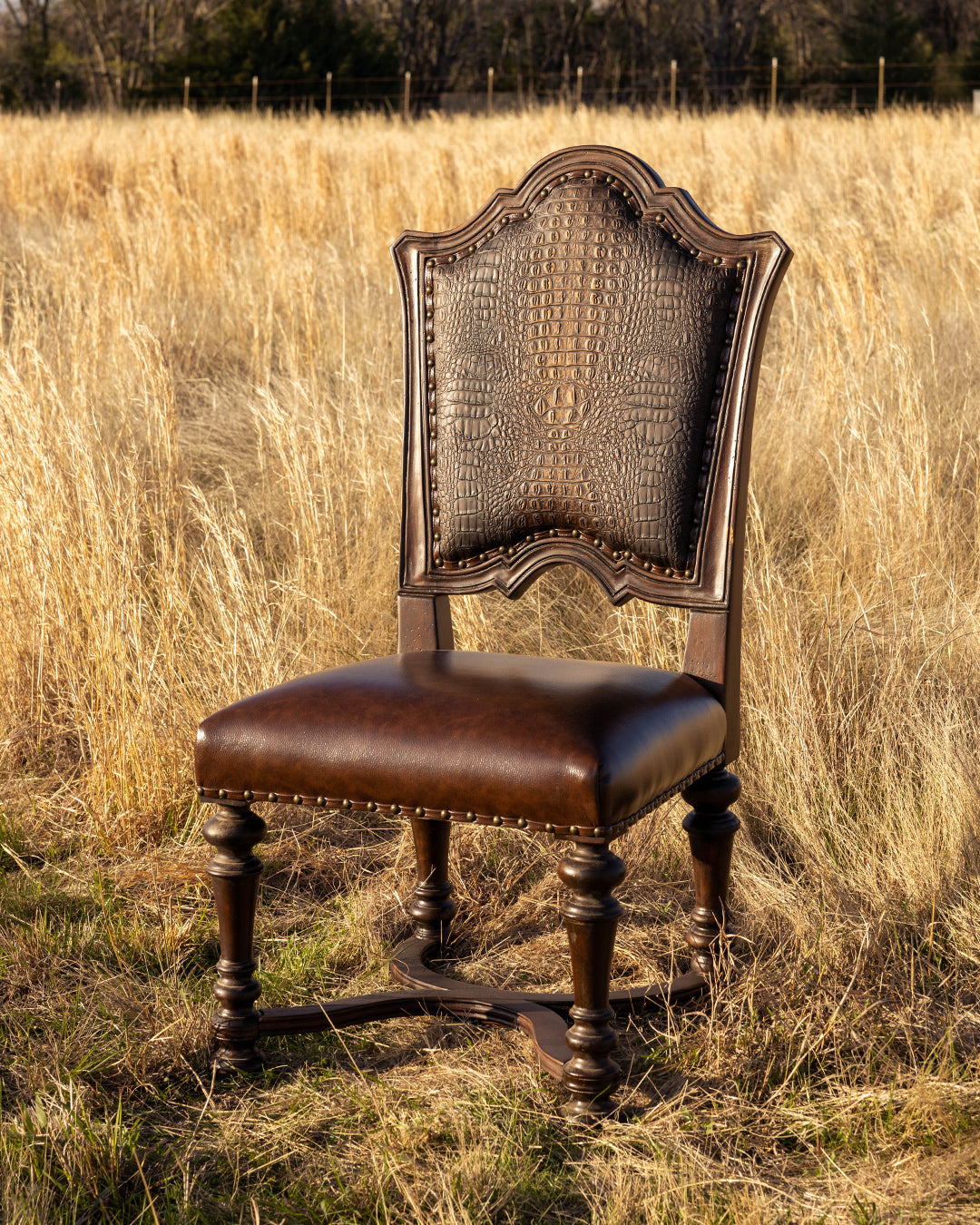 Lynn Brown Croc Dining Chair