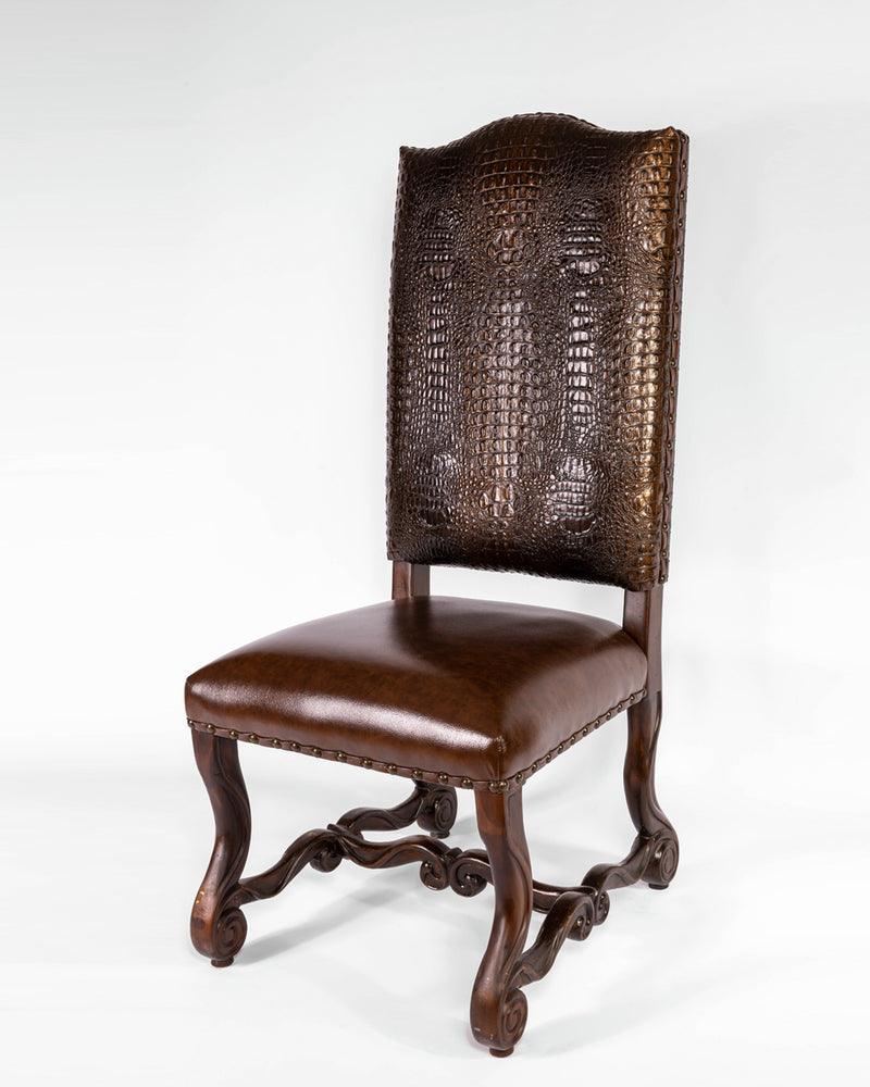 Grace Dining Chair- Brown Croc