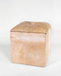 Cube Storage Ottoman- White Hide